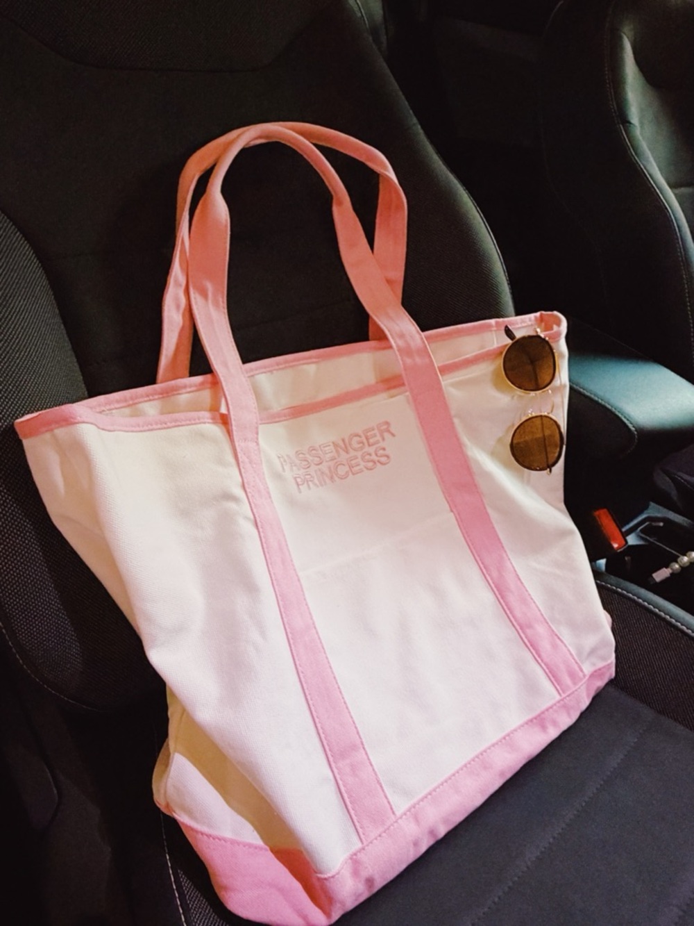 Pink Canvas Tote Bag - Passenger Princess